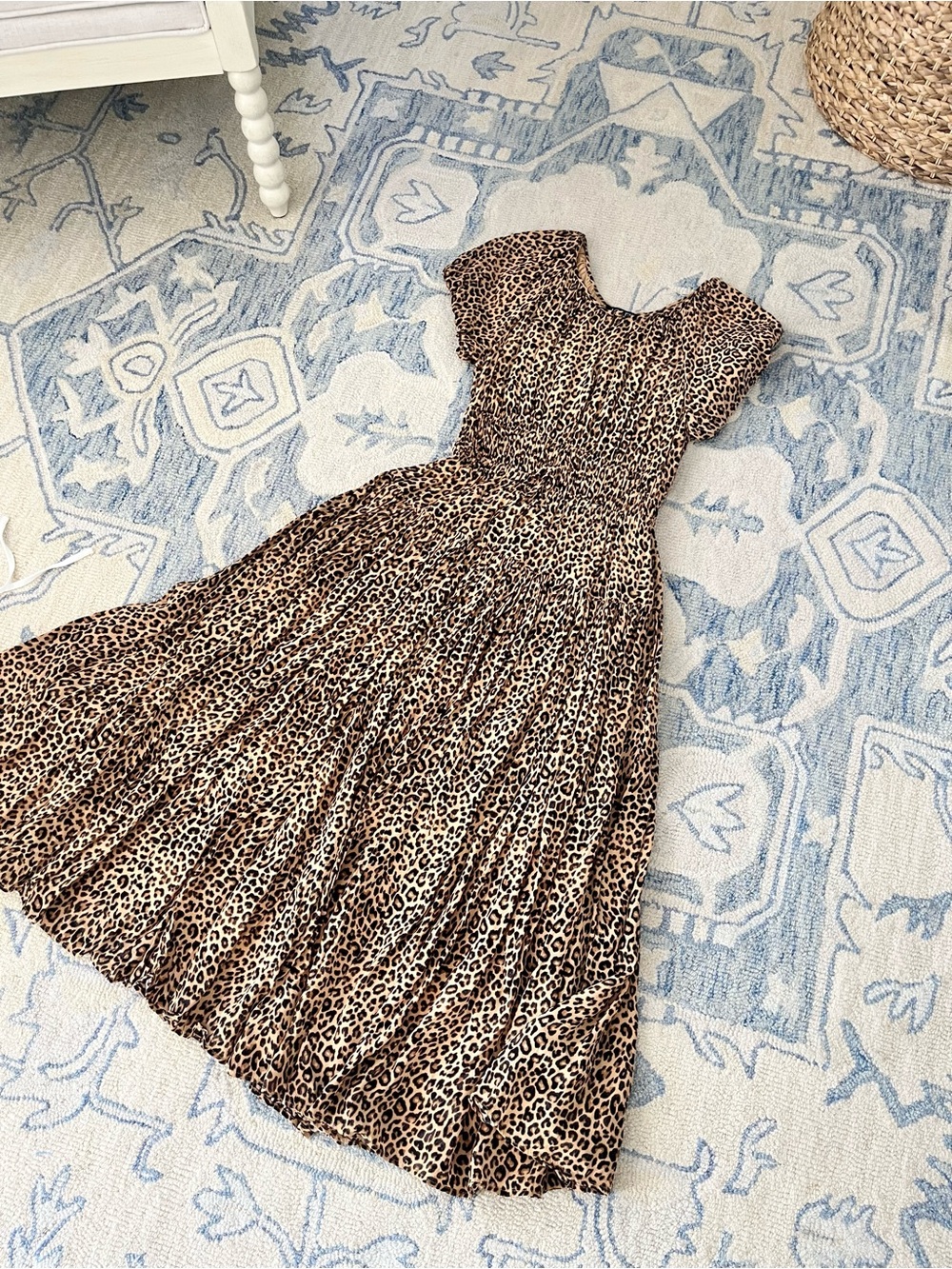 J. Crew Leopard-Print Midi Dress in Brown and Black